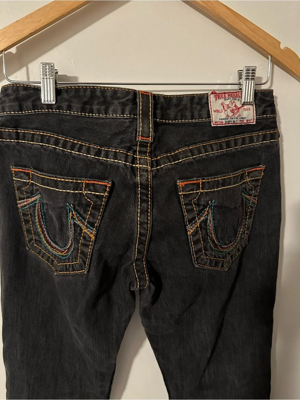 Vintage Y2K True Religion Becky low rise boot cut jeans black